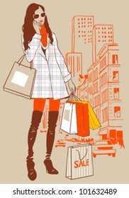 girl shopping
