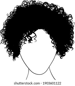 Girl with short curly hair vector isolated avatar
