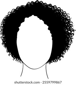 Girl with short curly hair vector isolated avatar	