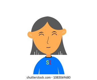  Girl short hair
