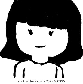 A girl with short hair