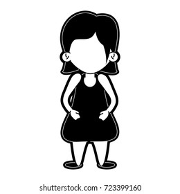 girl with short hair and dress icon image 