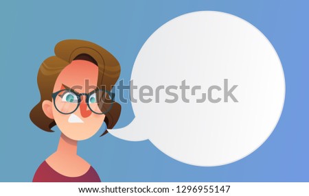 Girl Short Hair Glasses Cartoon Style Stock Vector Royalty Free