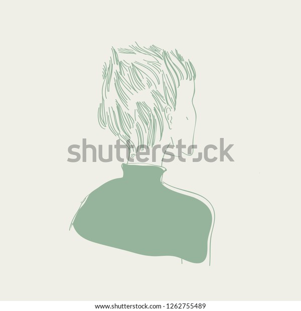 Girl Short Haircut Hair On End Royalty Free Stock Image