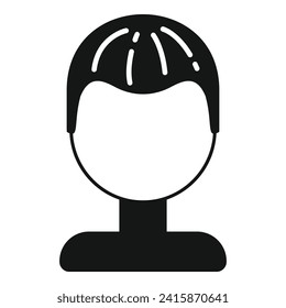 Girl short wig icon simple vector. Costume elegance. Face fashion