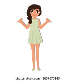Girl show love sign concept. Creative idea design for template, brochure or presentation.
