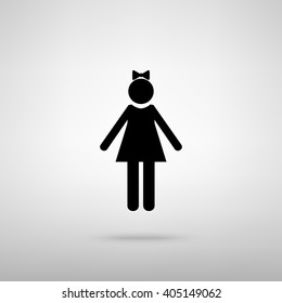 Girl sign. Vector illustration