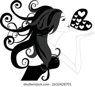 Silueta de la muchacha Diseño de Vector de alta resolución