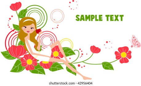 Girl silhouette holding an apple