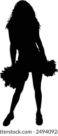 Girl Silhouette on vector illustration. Woman fashion vector. Girl icon, vector, logo, Female Silhouette design black in white background. 