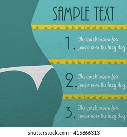 girl silhouette with place for text. vector paper texture.