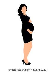 Girl silhouette pregnant, 