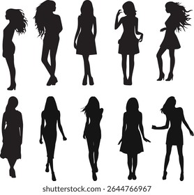 girl silhouette set free design