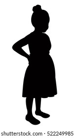 a girl silhouette vector 