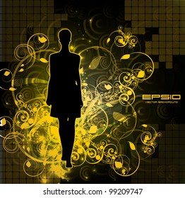 Girl silhouette vector
