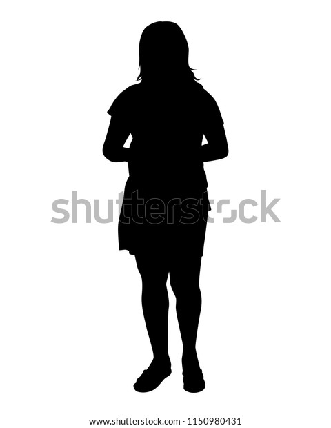 Girl Silhouette Vector Person Concept Stock Vector (Royalty Free ...