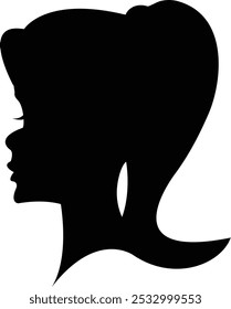 Girl silhouette, woman silhouette - Female silhouette, profile - Girl logo, outline, design, art