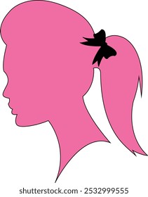 Silhueta de menina, silhueta de mulher, perfil feminino, logotipo de menina, contorno