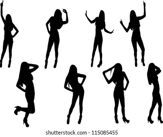 Girl silhouettes