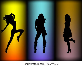 girl silhouettes