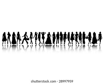 girl silhouettes