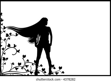 Girl silhouettes