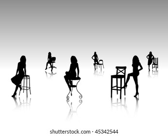 girl silhouettes