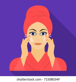 Girl, single icon in flat style.Girl vector symbol stock illustration web.