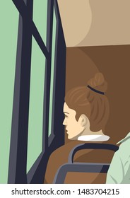 Girl Window Bus Stock Illustrations, Images & Vectors | Shutterstock