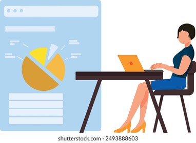 A girl is sitting at a table using a laptop.