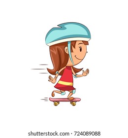 Girl skateboard