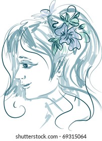 The girl sketch