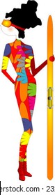 Girl skiing