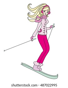 girl skiing 