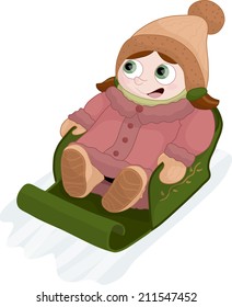 girl sled
