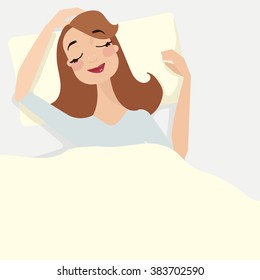 girl sleep in bed