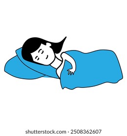 the girl is sleeping soundly