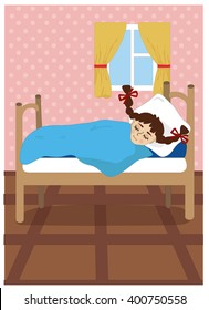 girl sleeping vector