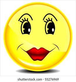 Girl smiley face! "Have A Nice Day"  vector