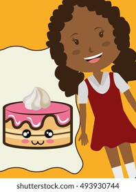 girl smiling and cake