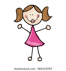 girl smiling cartoon