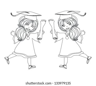 girl smiling celebrating graduation day holding diploma in her hand