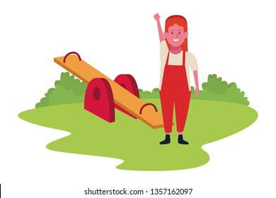 Girl smiling and playing