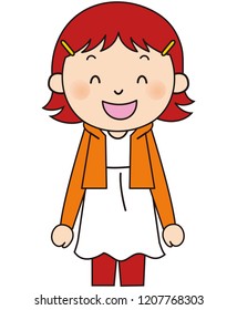 Girl smiling pose