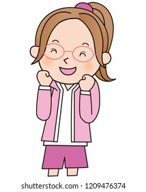 Girl smiling pose