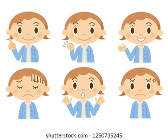 Girl smiling pose