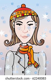 girl and snow