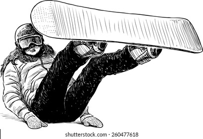 Girl With A Snowboard