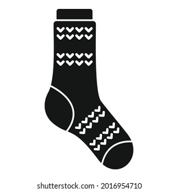 Girl sock icon simple vector. Cute pair line. Sport sock
