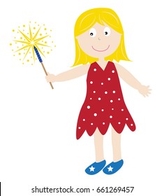 Girl with Sparkler